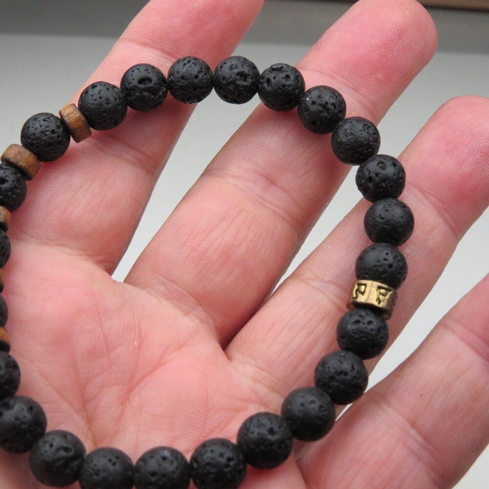 $120 Lava natural healing Yoga elastic Bracelet Men Women